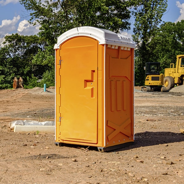 are there any restrictions on what items can be disposed of in the portable restrooms in Mount Gay